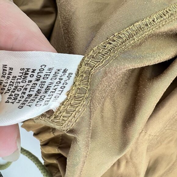 Umgee + Utility Style Jacket Tan Faux Suede Drawstring Women’s Size XL - Picture 5 of 5